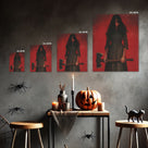 Female Horror Villain with Axe Dark Gothic Horror Portrait Painting Halloween Wall Art