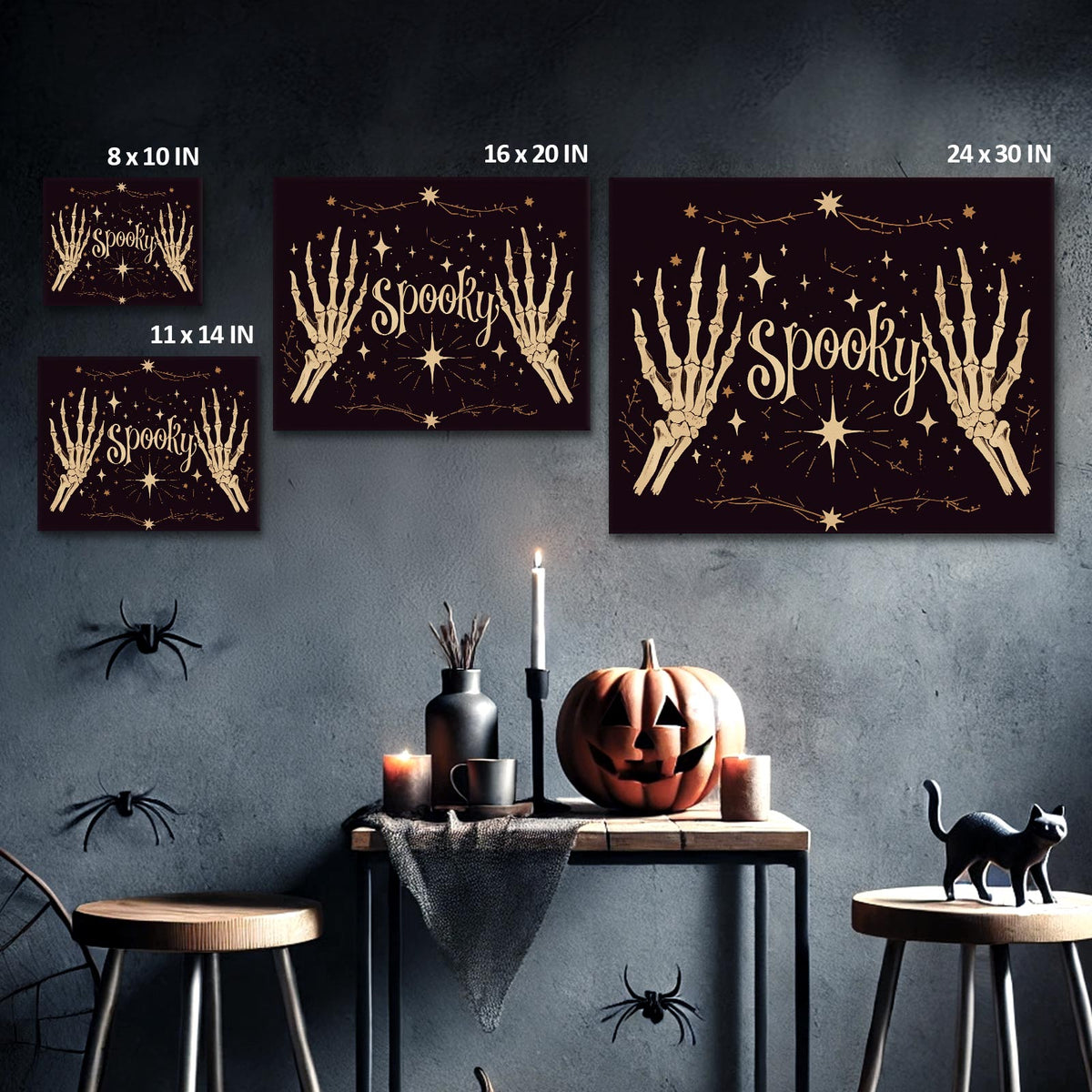 Spooky Skeleton Halloween Wall Art