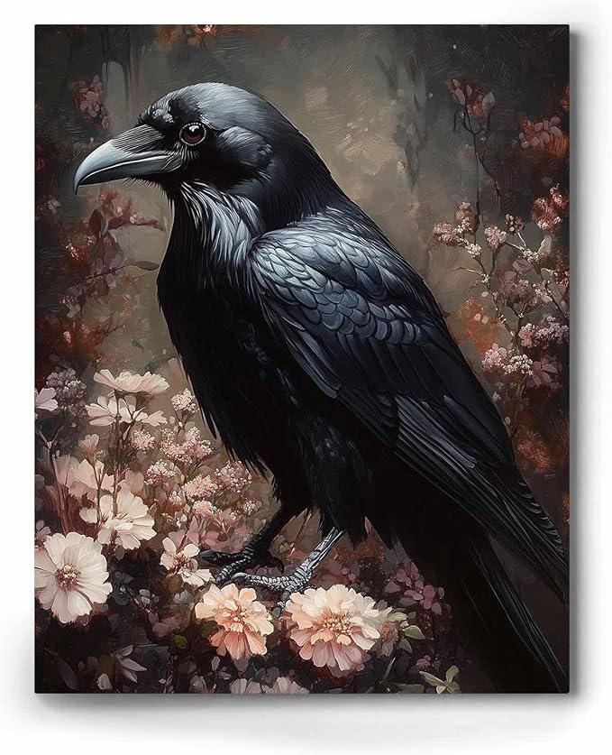 Autumn Night Raven / 8"L x 10"W