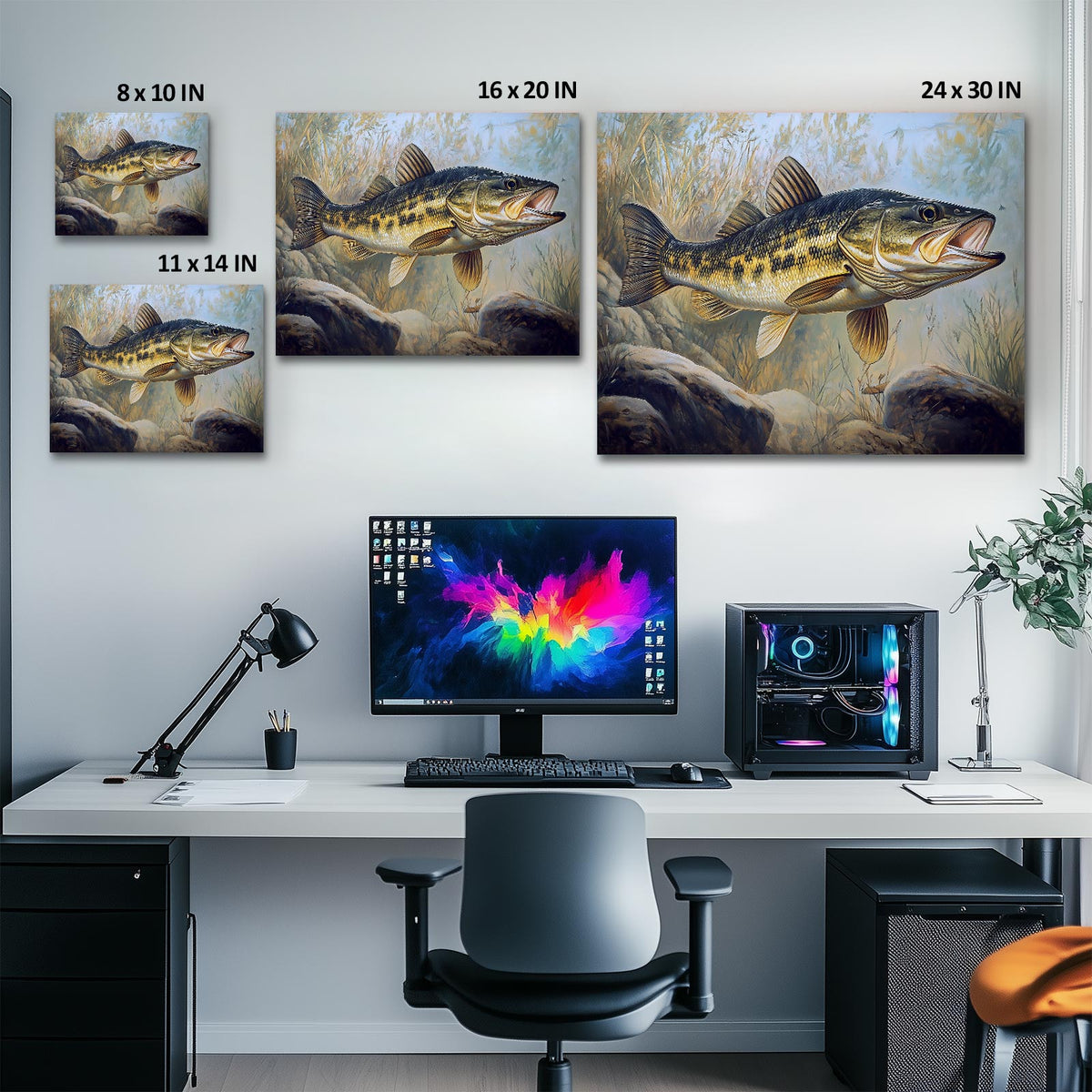 Freshwater Pike Fishing Wall Art