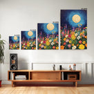 Moonlit Wildflower Meadow Wall Art