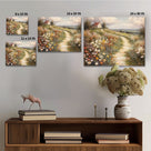 Wildflower Cottage Path Impressionist Countryside Landscape Painting Wall Art