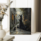 Witch’s Midnight Cat Parade Halloween Canvas Wall Art