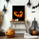 Fiery Jack-o’-Lantern Halloween Canvas Wall Art