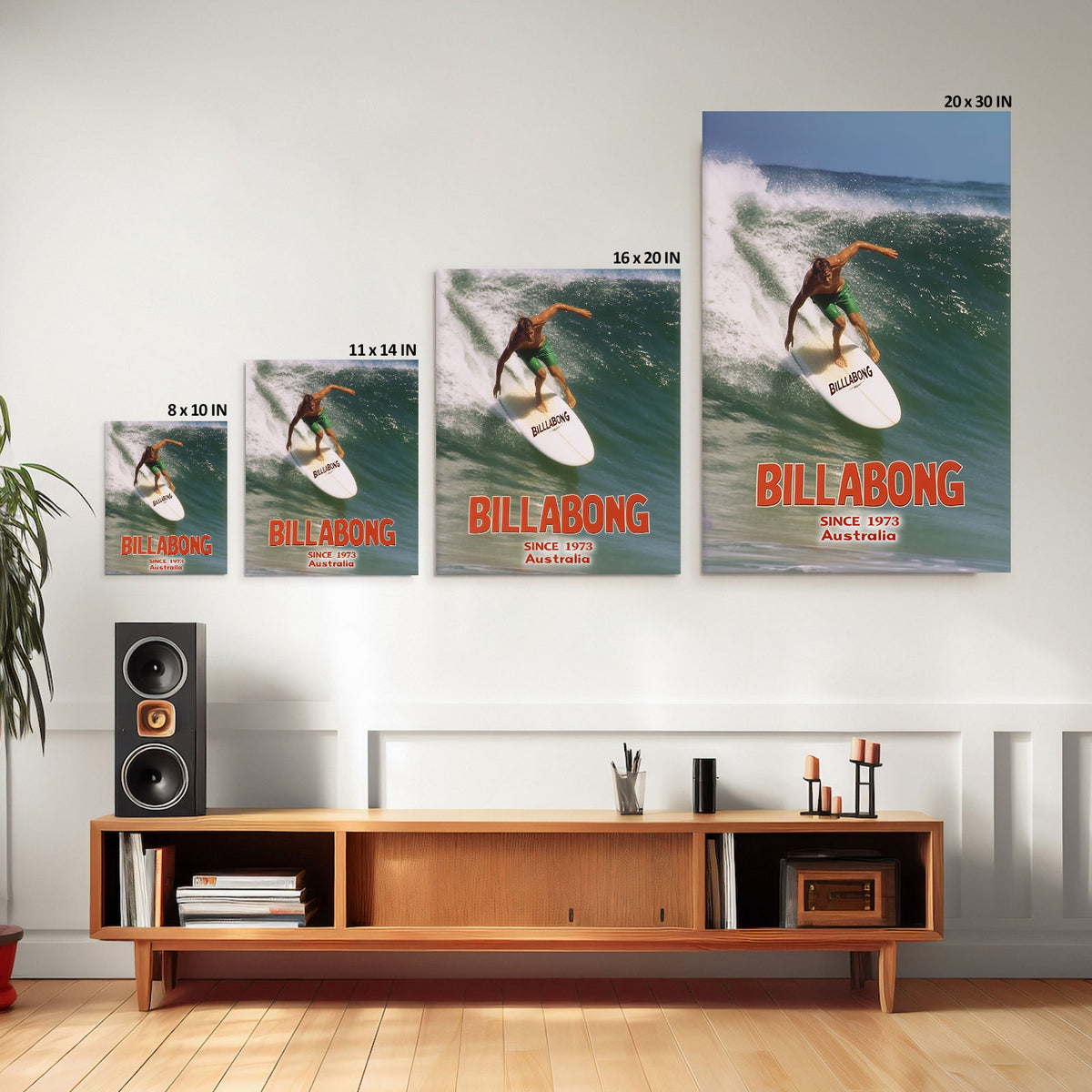 Vintage Surfing Poster Wall Art