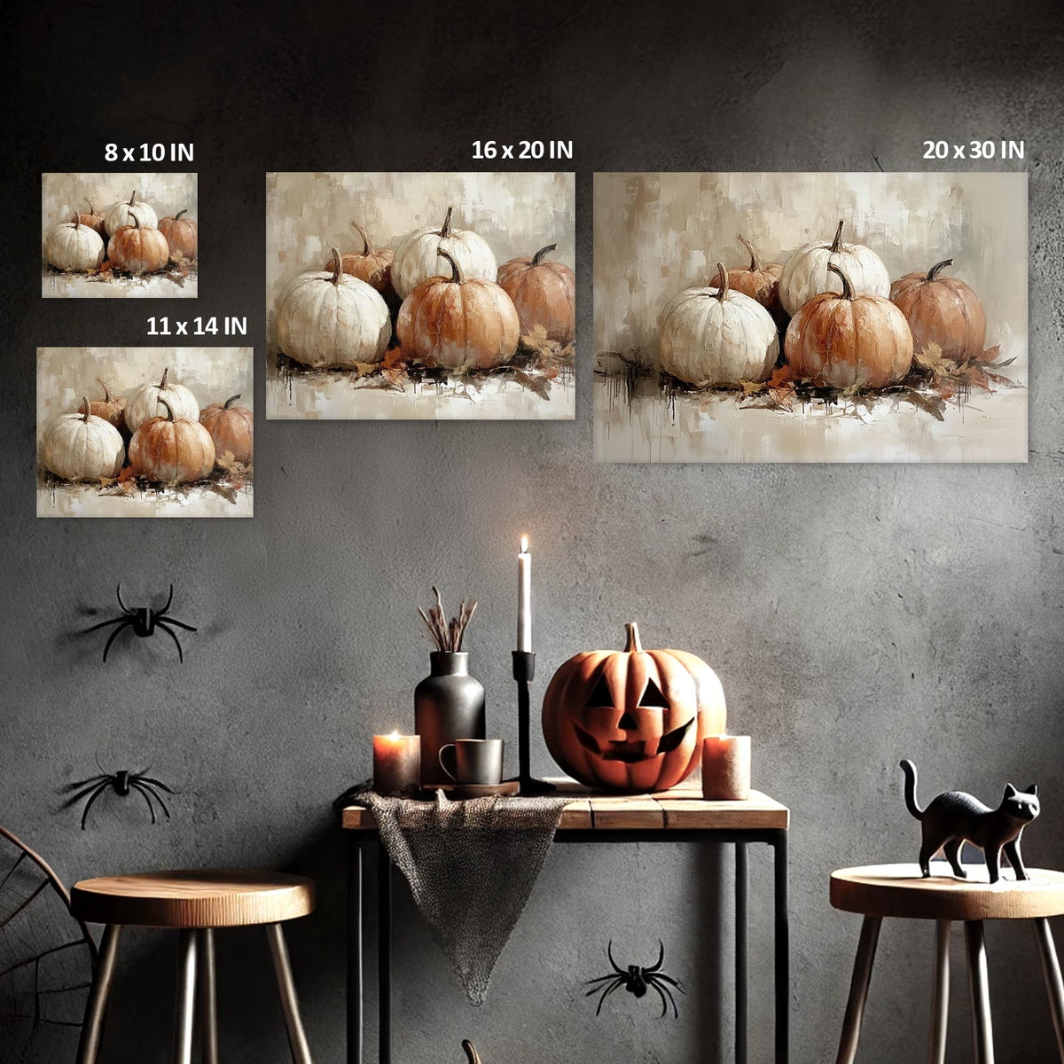 Neutral Pumpkin Harvest Wall Art