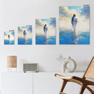 Christian Jesus Walking on Water Inspirational Painting Religious Wall Art