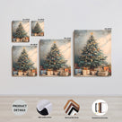 Decorated Christmas Tree Canvas Wall Art with Gifts, Festive Holiday Artwork for Living Room, Bedroom and Entryway
