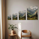Alpine Mountain Snowy Valley Wall Art