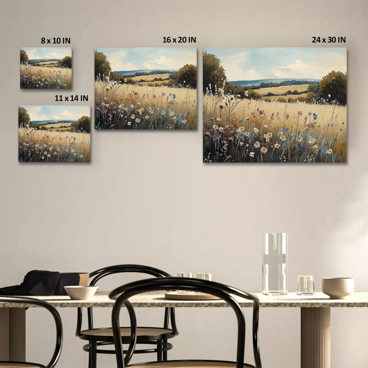 Wildflower Wheat Field Wall Art