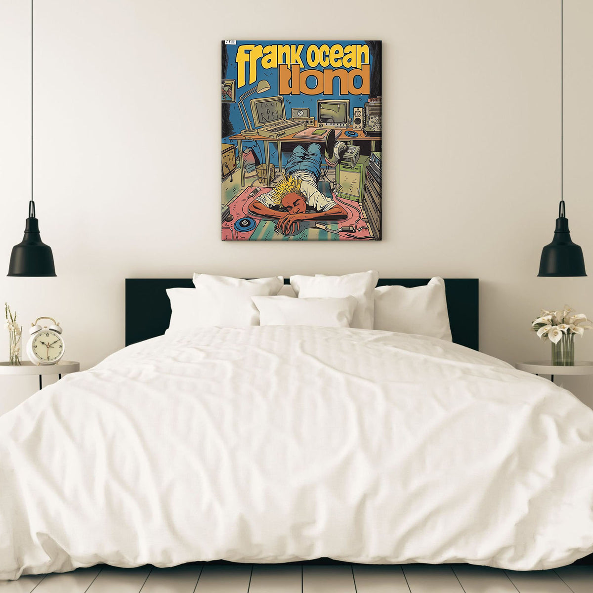Frank Ocean Blonde Retro Music Studio Canvas Wall Art