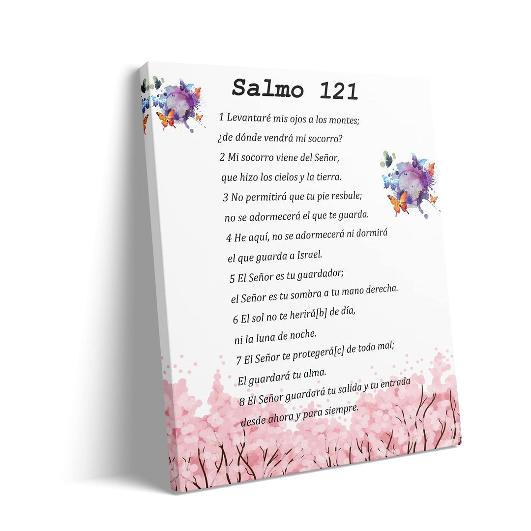 Salmo 91 En Español Para Pared, Psalm 91 Wall Art