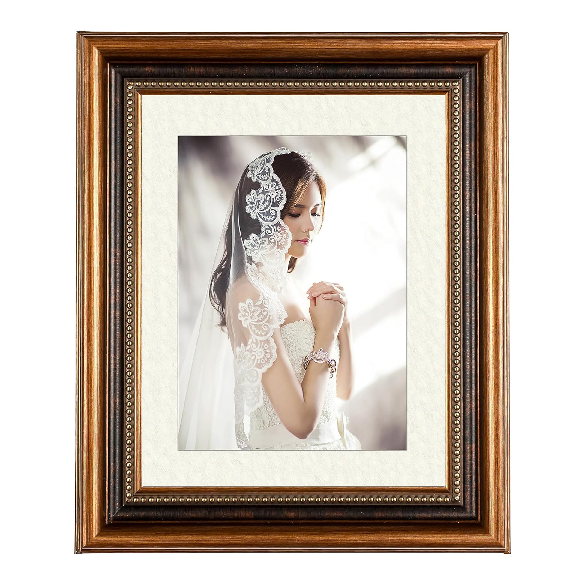 Classic Retro Picture Frame with MDF Wood Mat & Plexiglass Front 3