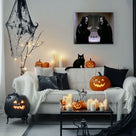 Mirror Scream Horror Canvas Wall Art – Spooky Halloween Bathroom Decor