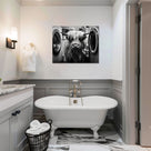 Funny Farm Highland Cow in the Laundry Room Photography Art Animal Wall Art