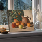 Apples and Rustic Pitcher Still Life Warm Rustic Still Life Painting Wall Art