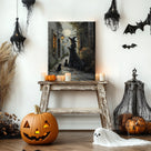 Witch’s Midnight Cat Parade Halloween Canvas Wall Art