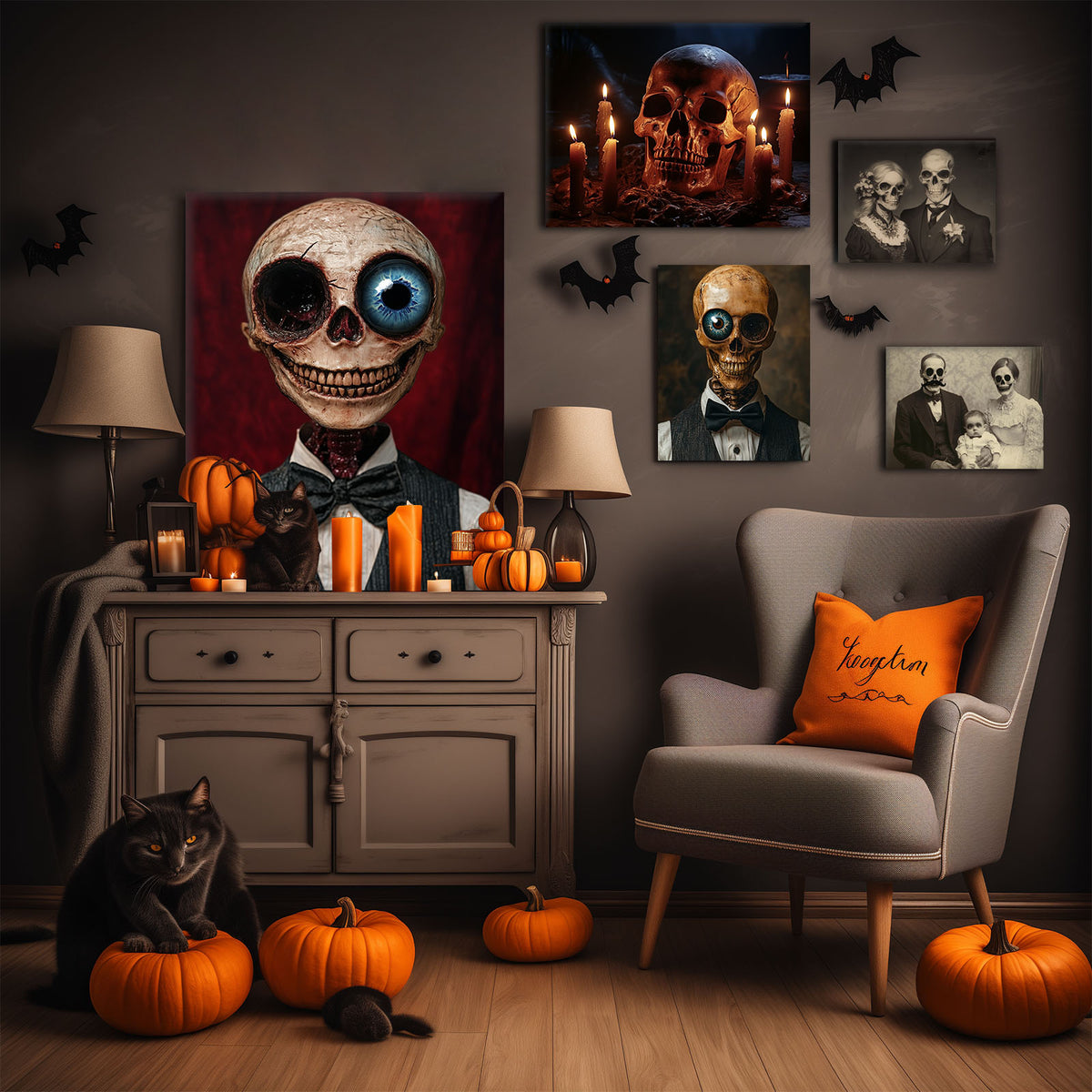 Vintage Skeleton Gentleman Wall Art