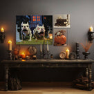 Dark Academia Skull Still Life Gothic Books with Skull and Rat Artwork Wall Art