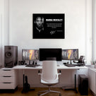 Kobe Bryant Mamba Mentality Canvas Wall Art – Inspirational Basketball Quote Poster for Bedroom, Office and Gym