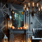 Haunted Arcade Ghost Halloween Canvas Wall Art