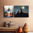 Haunted Castle and Jack-O’-Lanterns Halloween Wall Art