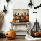 Pumpkin Coven Halloween Canvas Wall Art