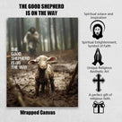 Christian Canvas Wall Art Jesus Saving Lamb Picture (with text)