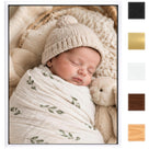 Custom Baby Photo Canvas Print – Personalized Newborn Portrait Wall Art