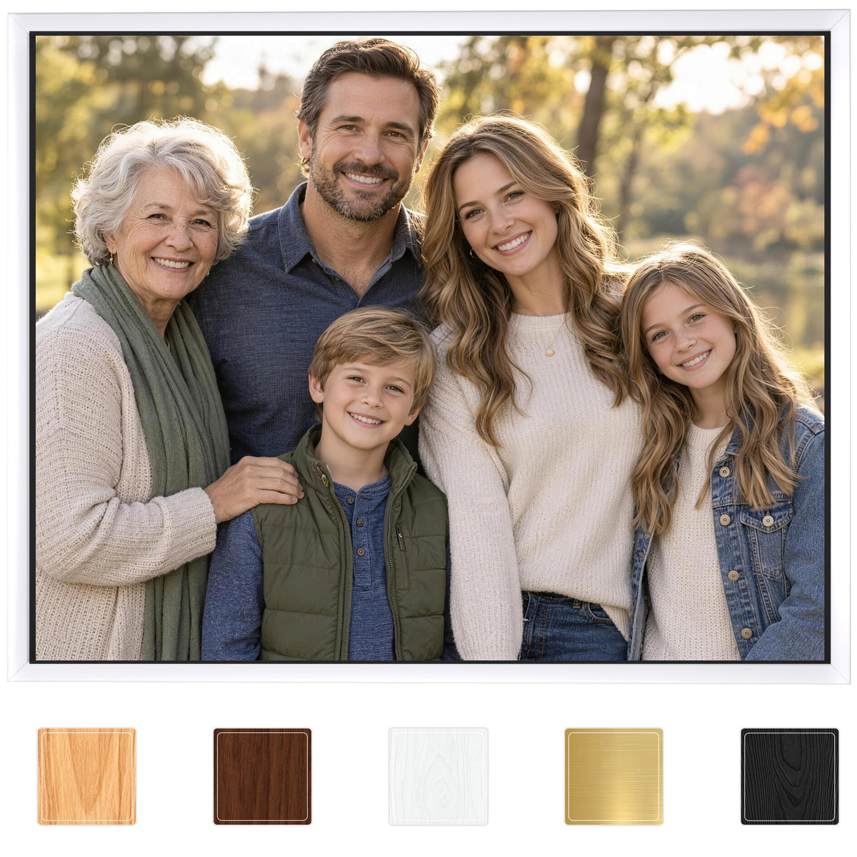 Custom Family Photo Canvas – Multi-Generation Portrait Wall Art