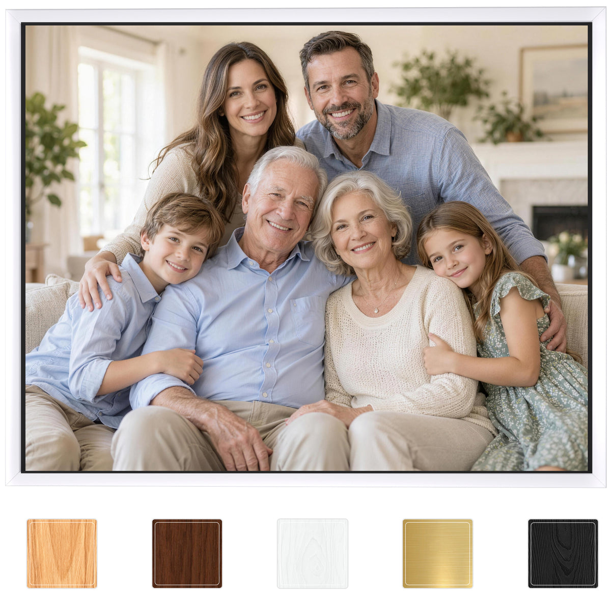 Personalized Family Canvas Print – Custom Family Photo Wall Art