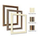 Classic Retro Picture Frame with MDF Wood Mat & Plexiglass Front 3 Colors Style 1