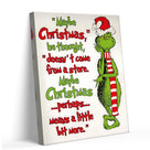 Christmas Canvas Wall Art Decor - “Maybe Christmas Means a Little Bit More” Holiday Quote Decor - 8x10 inch Whimsical Festive Wall Decoration for Room or Office - Premium Quality Canvas Print