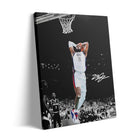 NBA Canvas Wall Art Decor - LeBron James Iconic Dunk for Team USA, Basketball Olympic Moment, Patriotic Sports Poster for Home