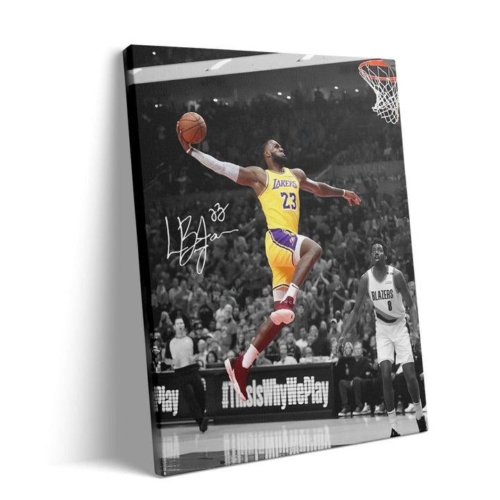 LeBron James Lakers Print Poster Dynamic Basketball Canvas Inspiring NBA Star Painting Sports Picture Artwork Decoration Wall Decor for Home Office
