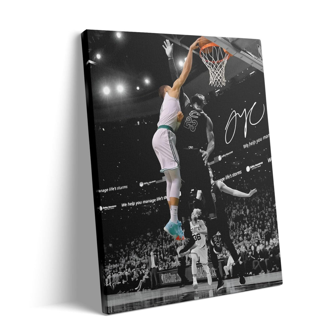 Jayson Tatum and James Poster Prints Sports Artwork Decoration Motivational NBA Game Wall Decor for Gym Dorm Office Home Bedroom Living Room