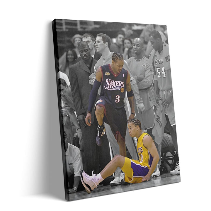 Basketball Canvas Wall Art, Iverson and Tyronn Lue Poster Prints NBA Star Artwork Decoration Motivational Sports Wall Decor for Gym Office Home Dorm Bedroom Living Room