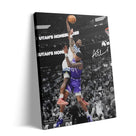 Basketball Canvas Wall Art, Exciting Anthony Edwards Dunk Print Poster for Bedroom Living Room Wall Decor, NBA Star Oil Painting Inspirational Sports Pictures Decoration