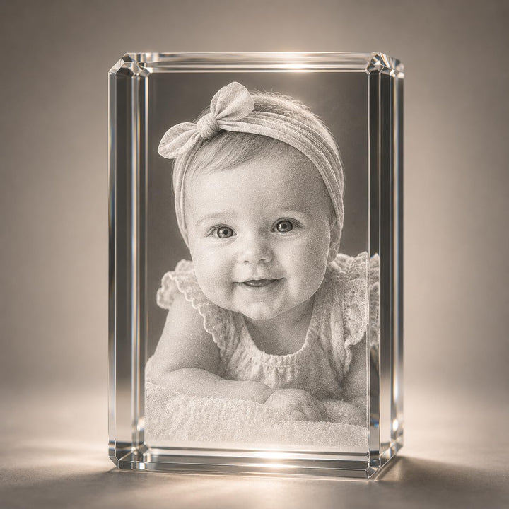 Personalized 3D Crystal Photo Engraved with K9 Crystal & Subsurface