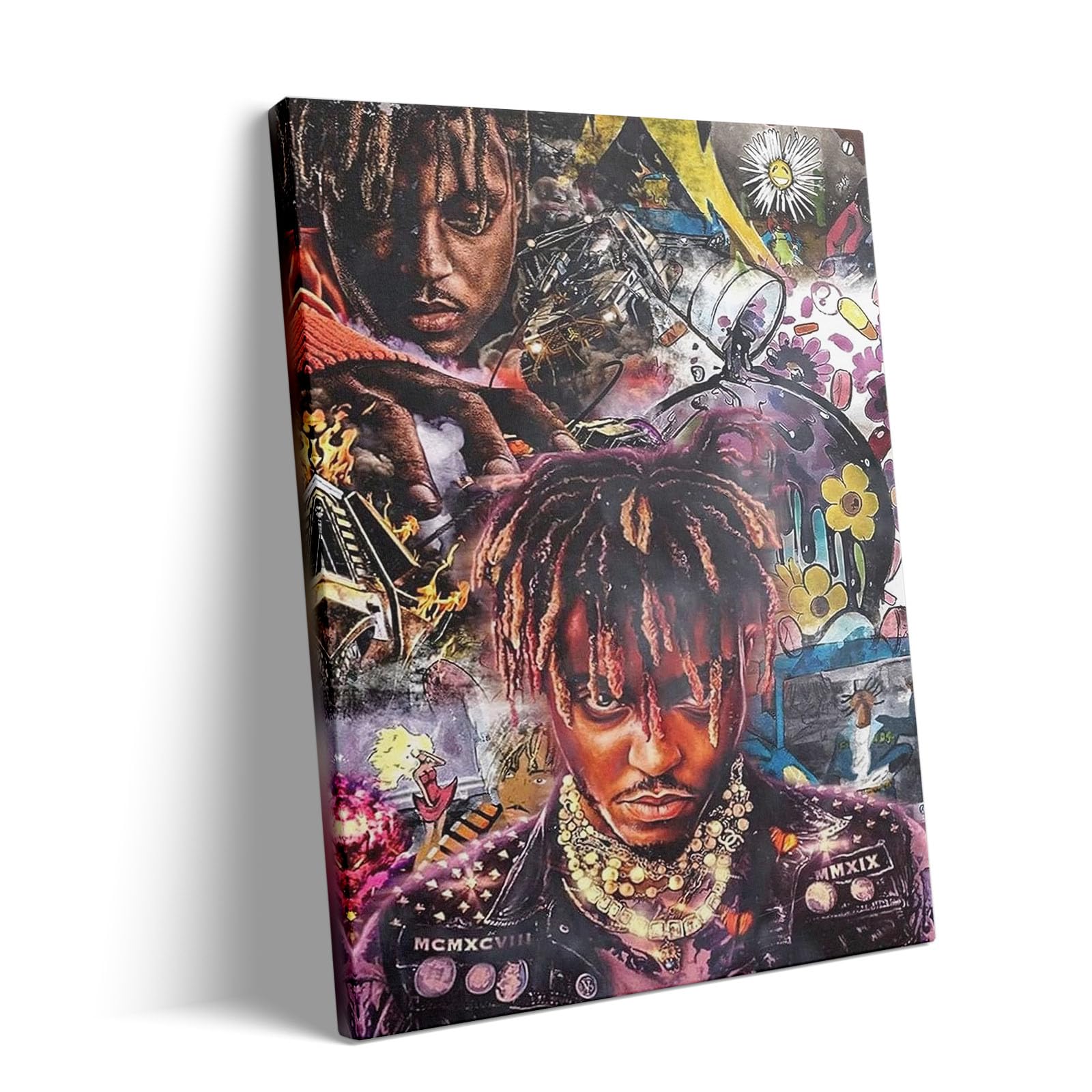 Juice Wrld Canvas Wall Art, Music Album Cover Poster Print, Rapper Sin ...