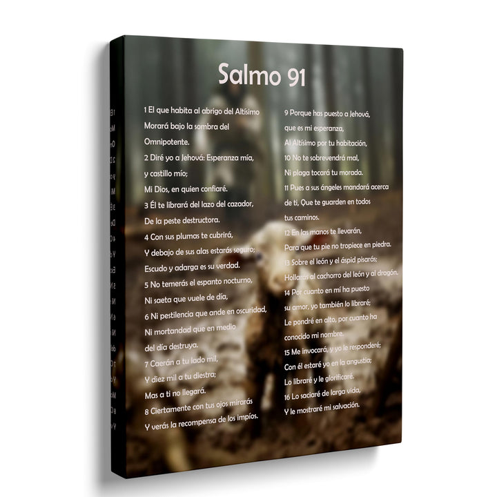 Salmo 91 En Español Para Pared Cuadros Cristianos Para Pared En Español, Psalm 91 Wall Art, Christian Wall Decor In Spanish, Decoraciones Para Cuartos Psalm 91 Wall Decor Framed Wall Decor