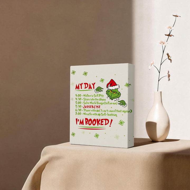 Christmas Canvas Wall Art Decor - “Maybe Christmas Means a Little Bit More” Holiday Quote Decor - 8x10 inch Whimsical Festive Wall Decoration for Room or Office - Premium Quality Canvas Print
