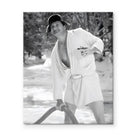 Funny Framed Canvas Wall Art Bathroom Decor Black and White Comedy Cousin Eddie Movies Poster Oil Painting Modern Toilet Artwork for Living Room Dorm Wall Home Decoration