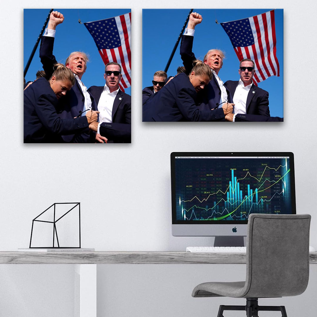 Donald Trump July 13, 2024 Keep Fighting Fist Pump Framed Photo