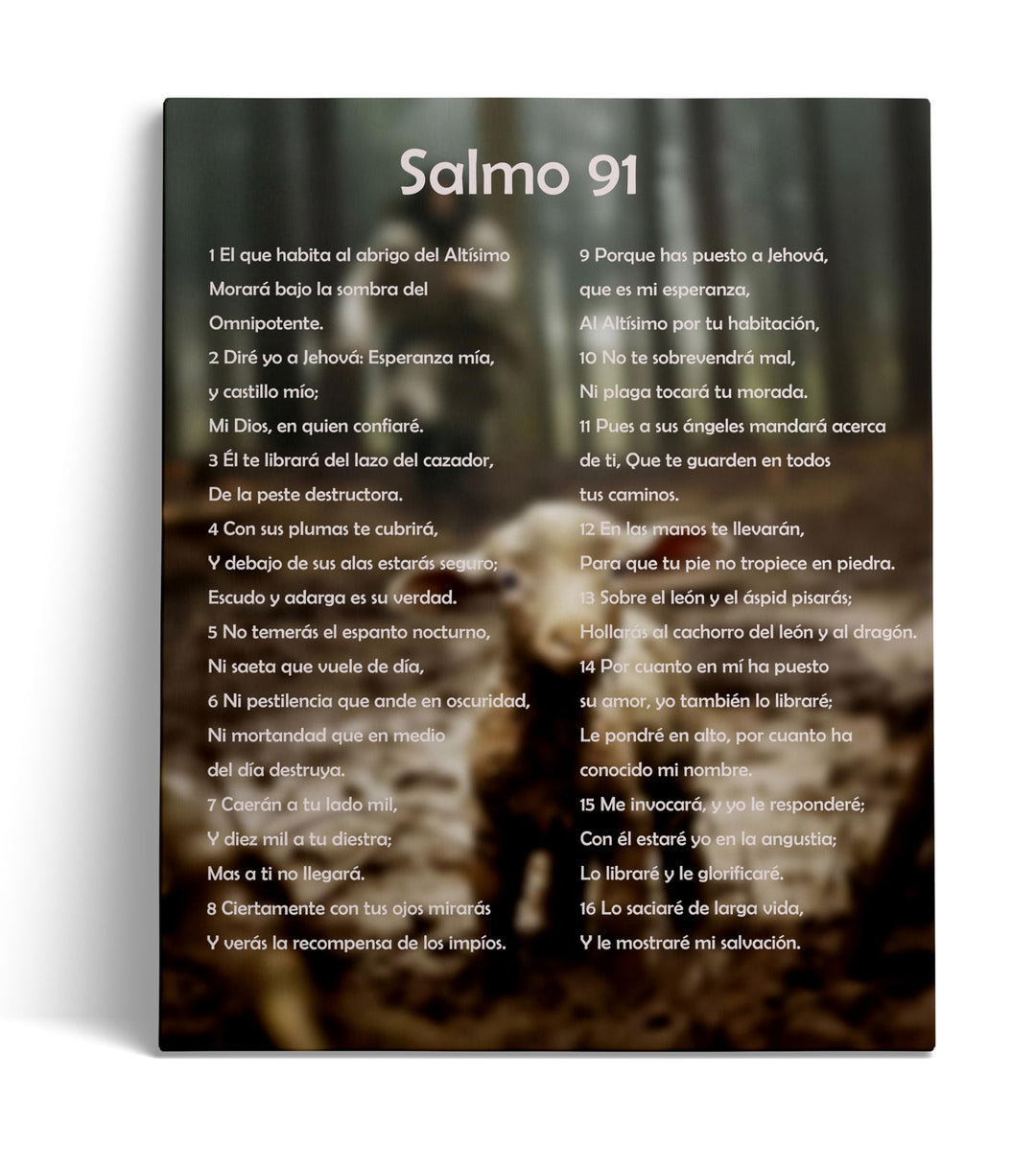 Salmo 91 En Español Para Pared Cuadros Cristianos Para Pared En Español, Psalm 91 Wall Art, Christian Wall Decor In Spanish, Decoraciones Para Cuartos Psalm 91 Wall Decor Framed Wall Decor