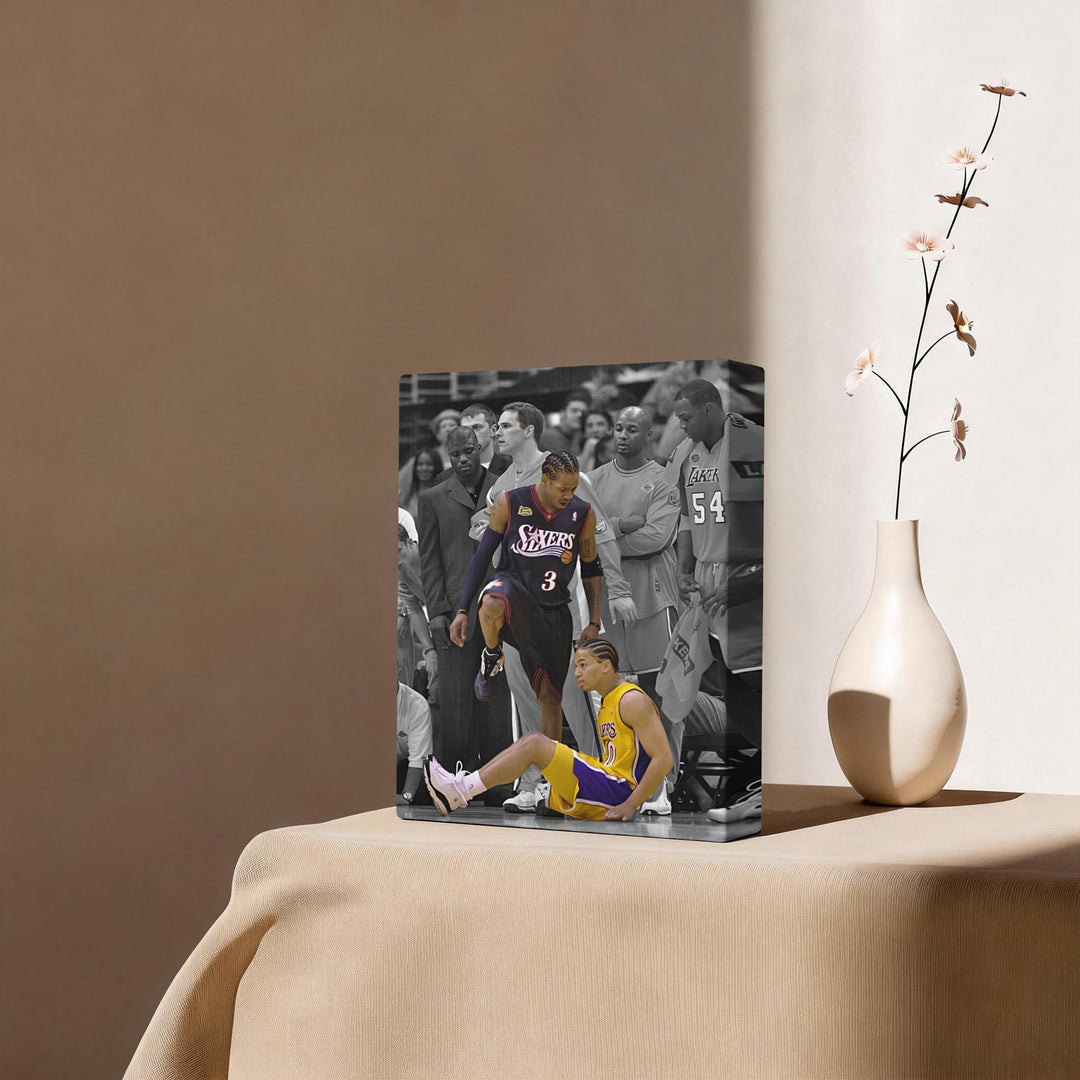 Basketball Canvas Wall Art, Iverson and Tyronn Lue Poster Prints NBA Star Artwork Decoration Motivational Sports Wall Decor for Gym Office Home Dorm Bedroom Living Room