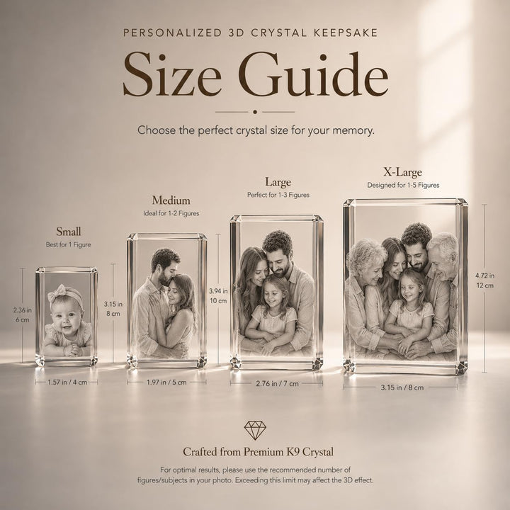 Personalized 3D Crystal Photo Engraved with K9 Crystal & Subsurface