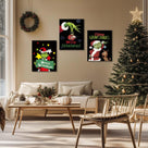 Christmas Movie Poster Print Wall Art, Funny Xmas Canvas Pictures Humorous Home Decorations, Merry Christmas Holiday Picture Painting Wall Decor for Bathroom Living Room Bedroom