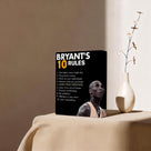 Kobe Bryant’s 10 Rules Motivational Canvas Wall Art - Inspirational Basketball Quote Poster Print Canvas Basketball Motivational Wall Decor for Office, Gym, Living Room or Bedroom
