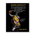 Kobe Bryant Canvas Wall Art Decor - Mamba Mentality Inspirational Quote, Lakers No. 24 Dunk Action Artwork, Iconic Basketball Legend Tribute Poster for Office, Gym or Home Wall Decoration